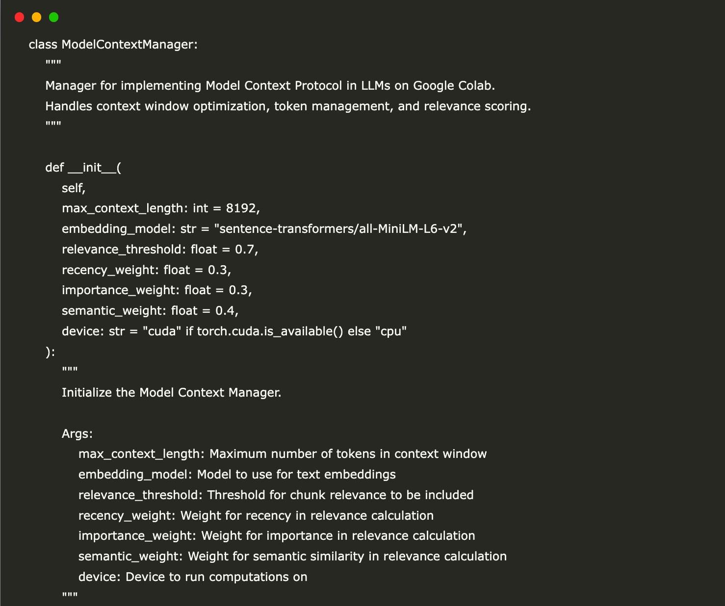 A Coding Tutorial of Model Context Protocol Focusing on Semantic Chunking, Dynamic Token Management, and Context Relevance Scoring for Efficient LLM Interactions